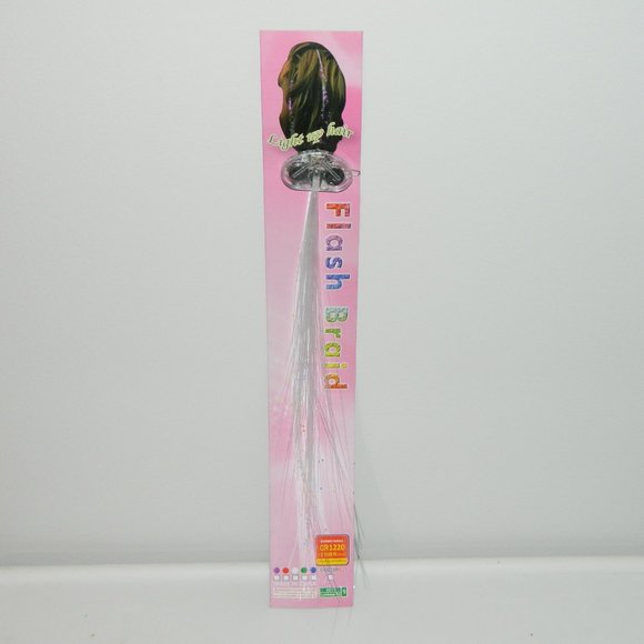 3 for/$25 Fiberoptic Multicolour Light Up LED Flash Braid Hair Clip On (Unit A1) - Picture 1 of 15